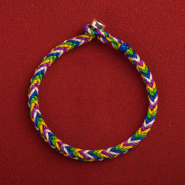 Bracelet multicolore porte-bonheur « Que tout se passe comme tu veux » de KarmaRipple