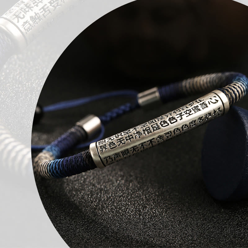 KarmaRipple's 999 Sterling Silver Heart Sutra Calm Handmade Woven Bracelet p8