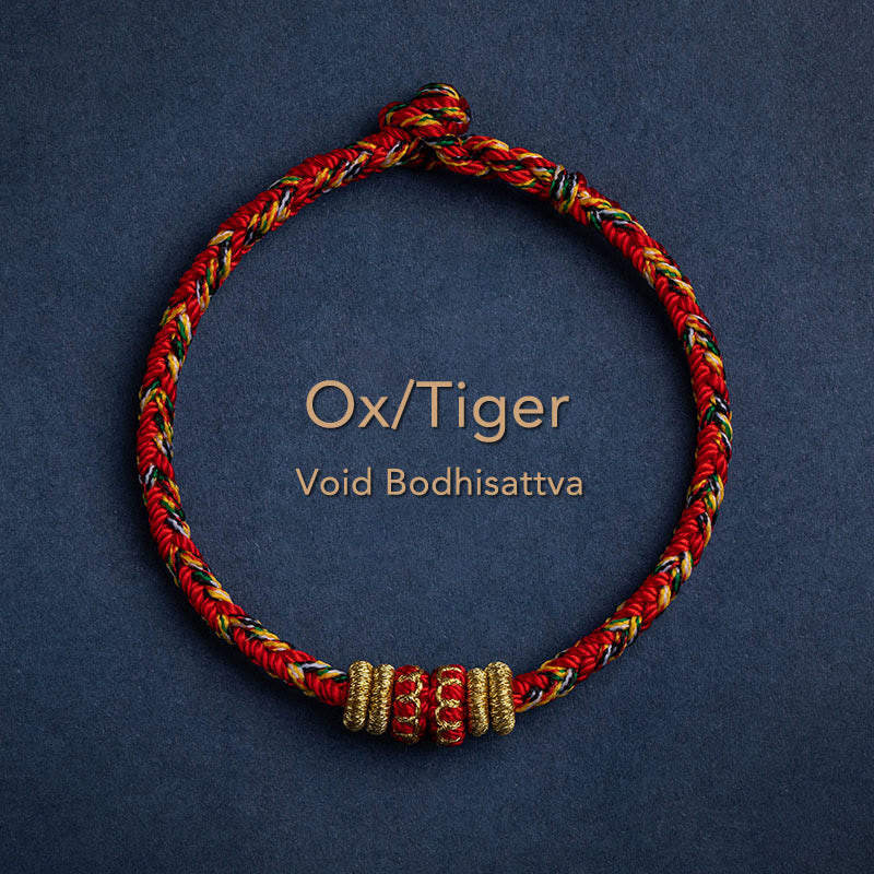 KarmaRipple's Tibet Handmade Chinese Zodiac Natal Buddha Fortune Strength Woven String Bracelet p40