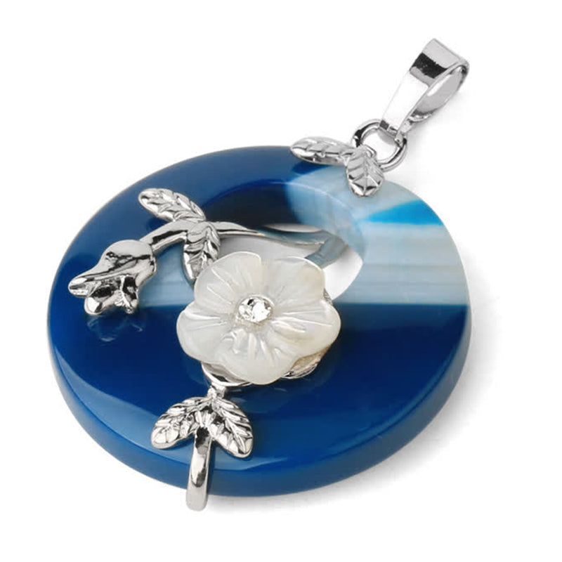 KarmaRipple's Various Gemstone Amethyst Green Aventurine Flower Balancing Pendant Necklace p61