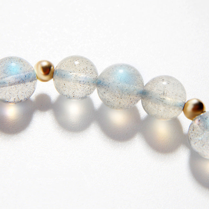 KarmaRipple's Moonstone Strawberry Quartz PiXiu Balancing Bracelet p7