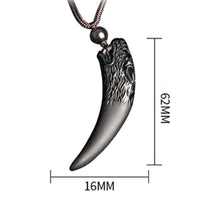 Collier pendentif authentique en obsidienne noire, obsidienne glacée, obsidienne arc-en-ciel, motif de dent de loup, de KarmaRipple