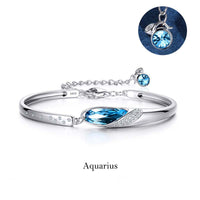 Bracelet talisman des 12 constellations du zodiaque en bronze plaqué argent 925 de KarmaRipple