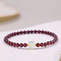 Bracelet de purification en perles de jade grenat authentiques de KarmaRipple