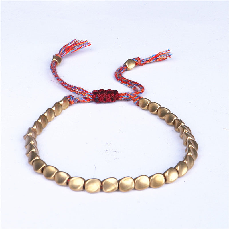 KarmaRipple's Tibetan Bronze Beadwork Balancing Fortune Bracelet p6