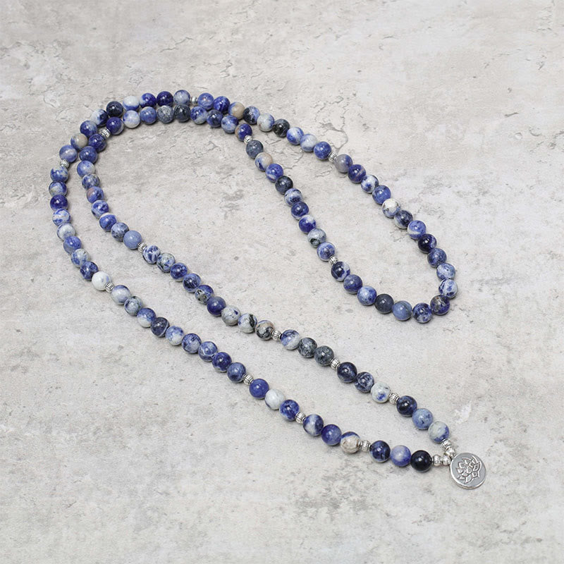 KarmaRipple's Authentic Blue Aventurine Lotus Peace Pendant Bracelet p7