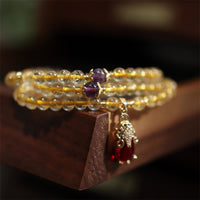 Bracelet de protection et de prospérité PiXiu en citrine et améthyste de KarmaRipple