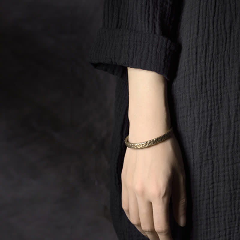 KarmaRipple's Simple Design Bronze Wealth Cuff Bracelet p3