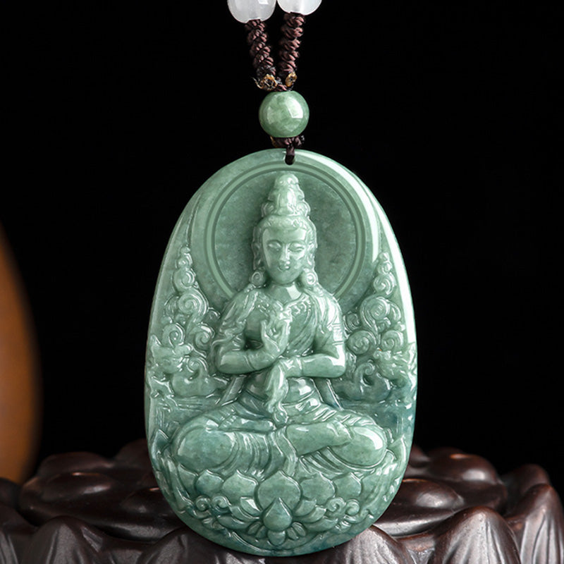 KarmaRipple's Authentic Jade Avalokitesvara Amulet Wealth Pendant Necklace p7