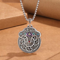 Collier pendentif en bronze avec fleur de pivoine de KarmaRipple