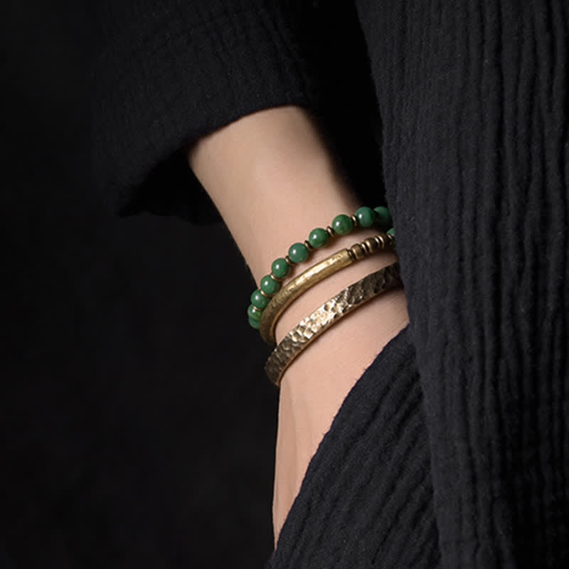 KarmaRipple's Simple Design Bronze Wealth Cuff Bracelet p5