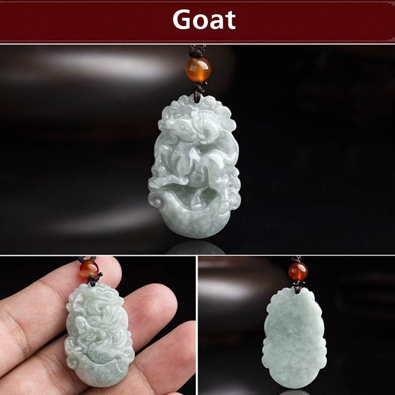 KarmaRipple's Authentic Jade 12 Chinese Zodiac Sucess Necklace Pendant p8