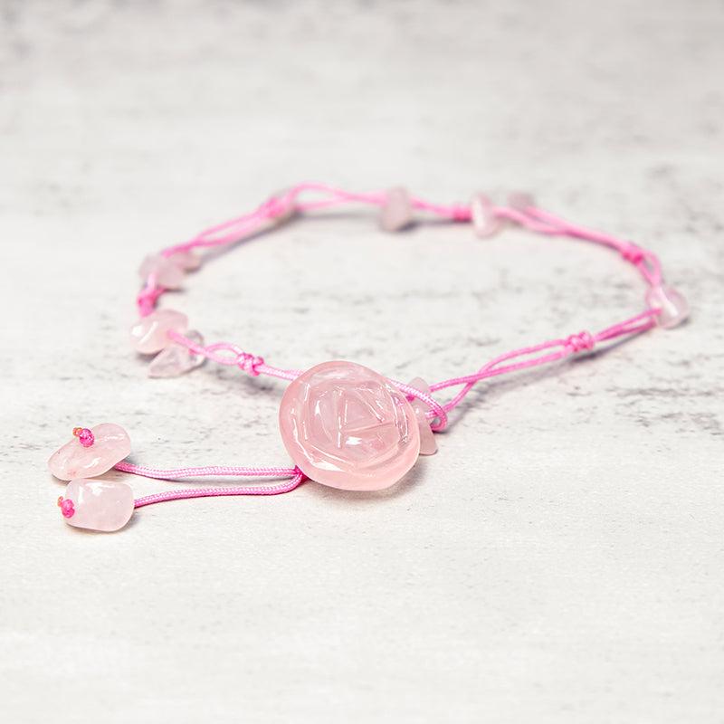 KarmaRipple's Amethyst Pink Gemstone Green Aventurine Rose Inner Peace Balancing Anklet p13