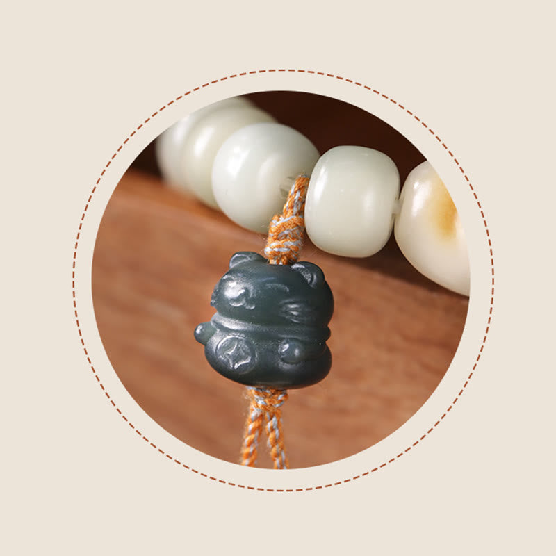 KarmaRipple's Fortunate Cat Bodhi Seed Cat Paw Peace Bracelet p9