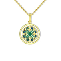 Collier pendentif rotatif en argent sterling 925 avec fleur de lotus et zircone de KarmaRipple