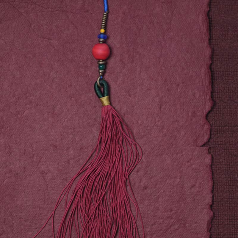 KarmaRipple's 108 Mala Beadwork Bodhi Seed Dzi Bead Peace Tassel Bracelet p12