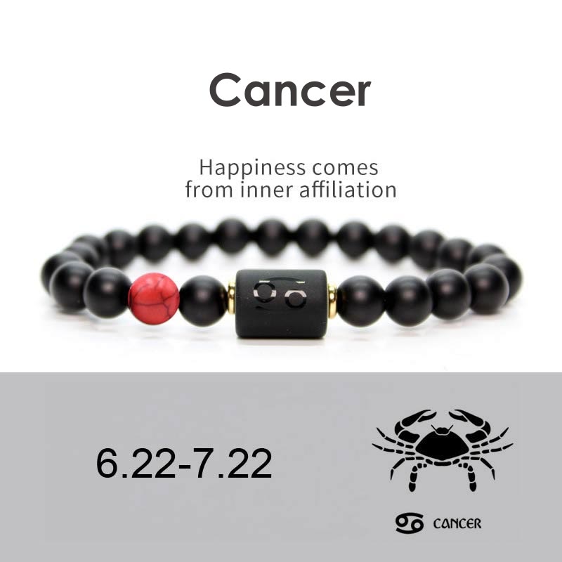 KarmaRipple's 12 Constellations of the Zodiac Black Onyx Adjustable Bracelet p7