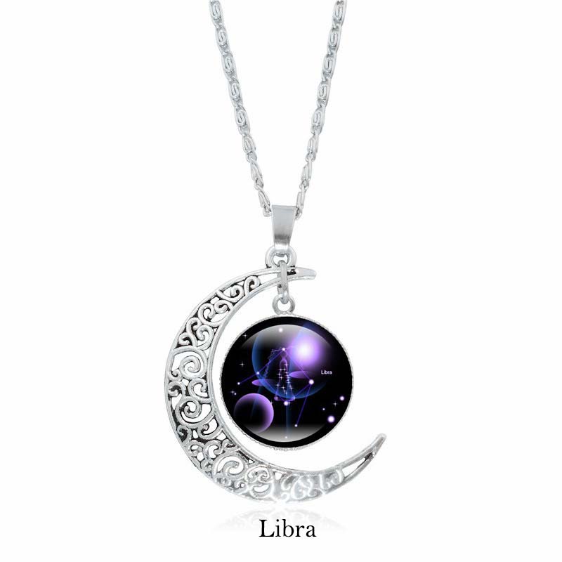 KarmaRipple's 12 Constellations of the Zodiac Moon Protection Pendant Chain Necklace p18