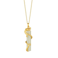 Collier avec pendentif de protection en bronze, dragon de jade et phénix de KarmaRipple
