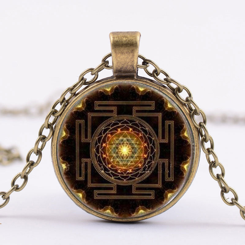 KarmaRipple's Sacred Sri Yantra Time Gemstone Pendant p5