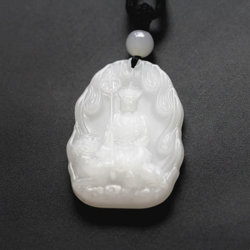 KarmaRipple's Ksitigarbha Buddha Liuli Gemstone Serenity Amulet Pendant Necklace p15
