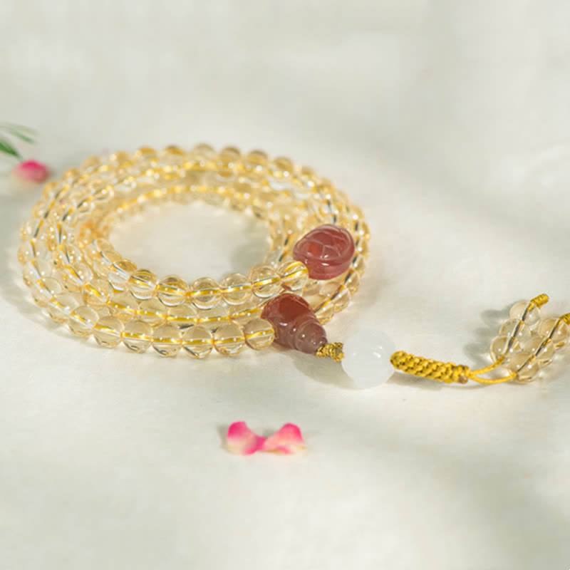 KarmaRipple's 108 Mala Beadwork 925 Sterling Silver Authentic Citrine Red Agate Ivory Jade Prosperity Talisman Bracelet p8