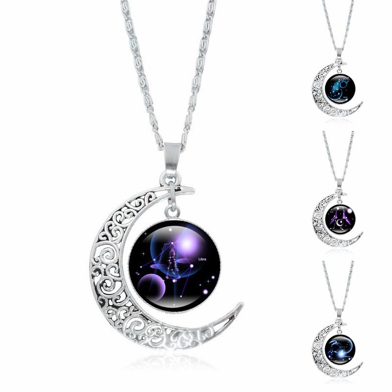KarmaRipple's 12 Constellations of the Zodiac Moon Protection Pendant Chain Necklace p13