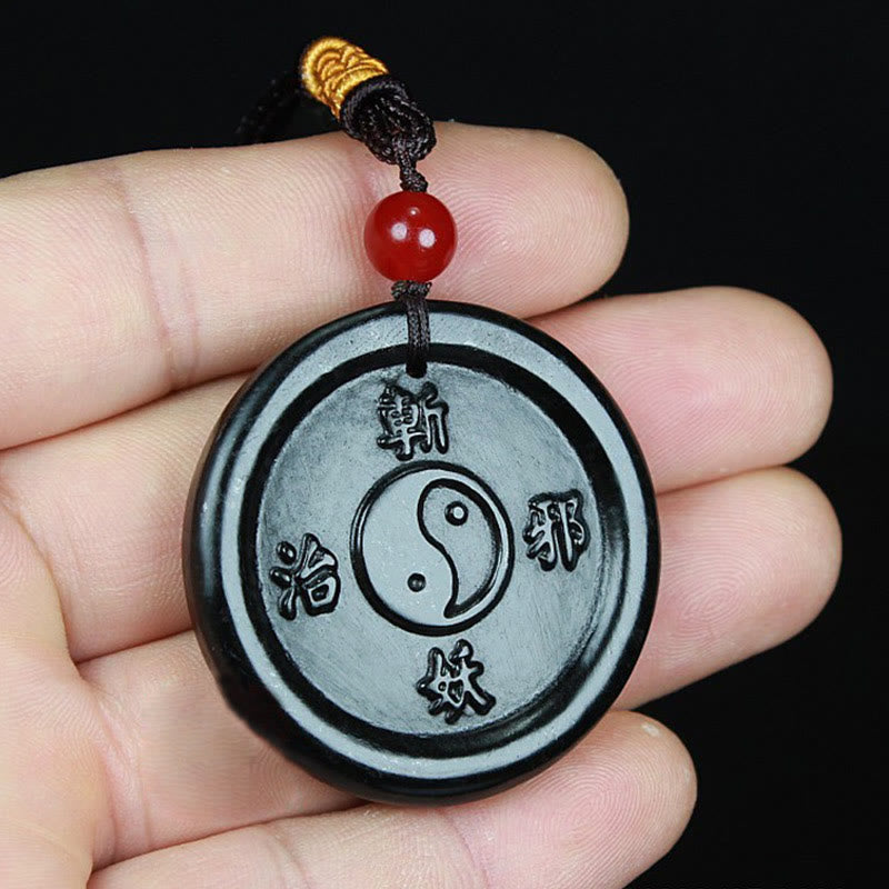 KarmaRipple's Authentic Hetian Cyan Jade Yin Yang Fortune Balance Pendant Necklace p4