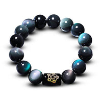 Bracelet de transformation positive en obsidienne arc-en-ciel authentique de KarmaRipple