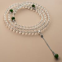 Bracelet de méditation Mala en jade et ivoire, 108 perles de KarmaRipple