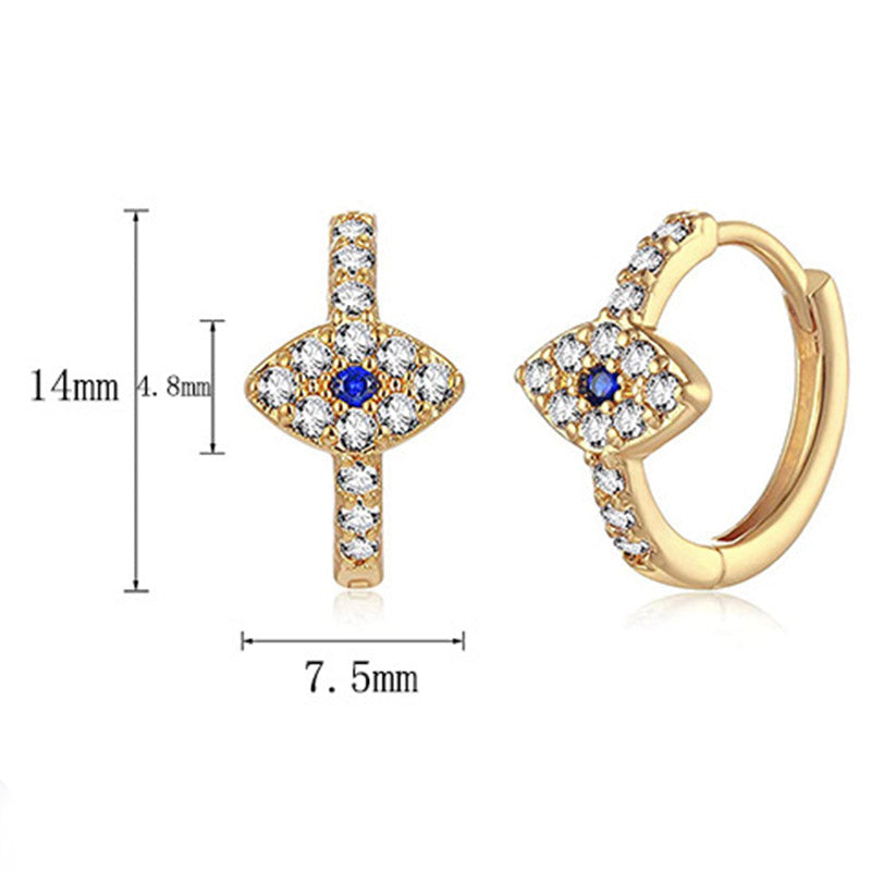 KarmaRipple's 925 Sterling Silver Evil Eye Symbol Blessing Stud Earrings p7