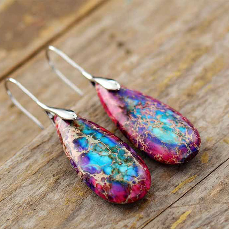 KarmaRipple's Emperor Stone Gemstone Happiness Earrings p8