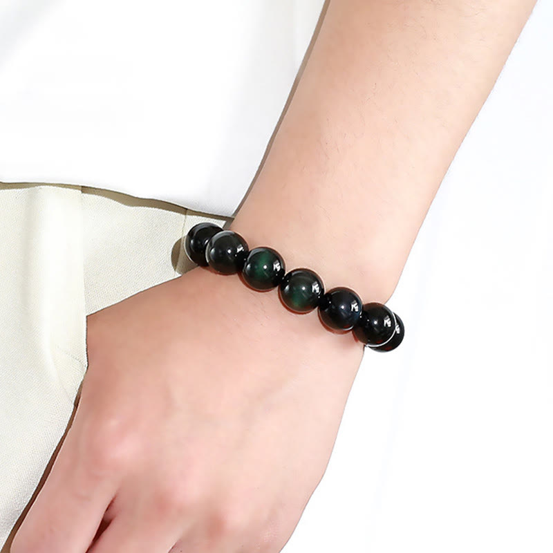KarmaRipple's Authentic Green Eye Obsidian Wealth Bracelet p6