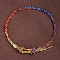 Bracelet de fortune en corde colorée fabriqué à la main par KarmaRipple pour enfant et adulte