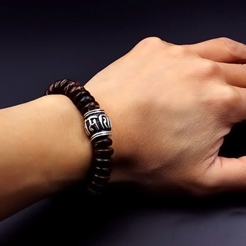 KarmaRipple's Authentic Tibetan Coconut Shell Om Mani Padme Hum Positive Bracelet p20