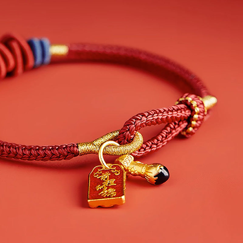 KarmaRipple's 925 Sterling Silver Koi Fish Talisman Wealth Success Woven Bracelet p4