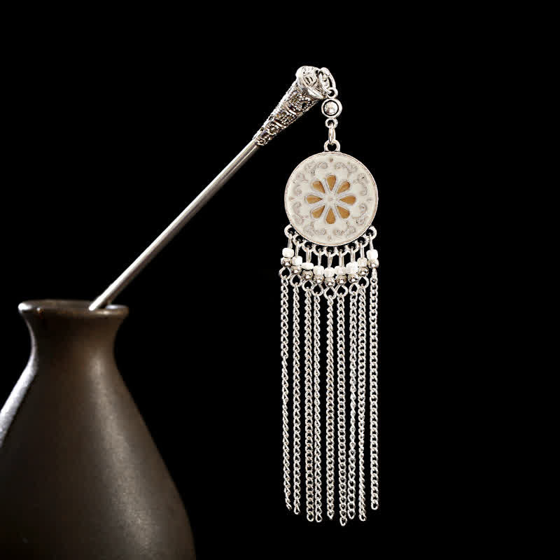 KarmaRipple's Water Drop Lily of the Valley Flowers Tassels Confidence Hairpin p59