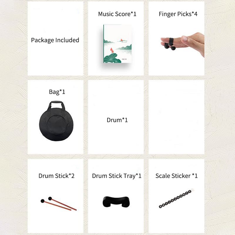 KarmaRipple's Steel Tongue Drum Sound Balancing Mindfulness Lotus Pattern Yoga Drum Kit 13 Note 12 Inch Percussion Instrument p11