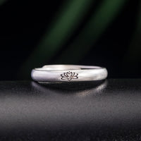 Bague d'illumination en argent sterling 925 en forme de fleur de lotus de KarmaRipple