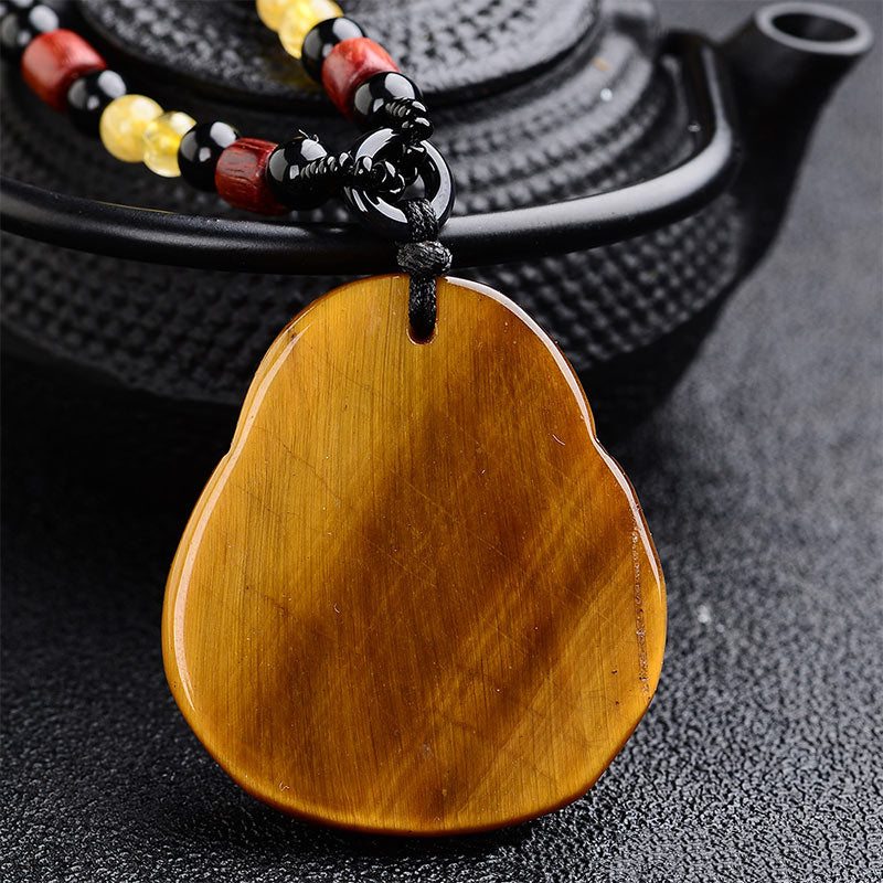 KarmaRipple's Tiger's Eye Laughing Buddha Blessing Pendant p3