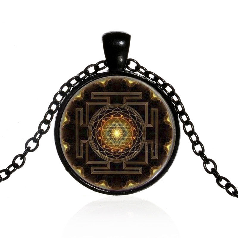 KarmaRipple's Sacred Sri Yantra Time Gemstone Pendant p3