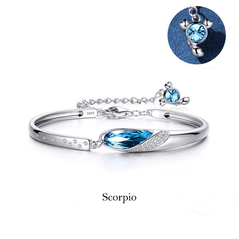 KarmaRipple's 925 Silver Plated Bronze 12 Constellations of the Zodiac Talisman Bracelet p10