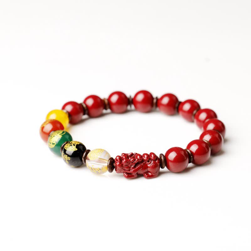 KarmaRipple's God Of Wealth Cinnabar PiXiu Blessing Bracelet p1