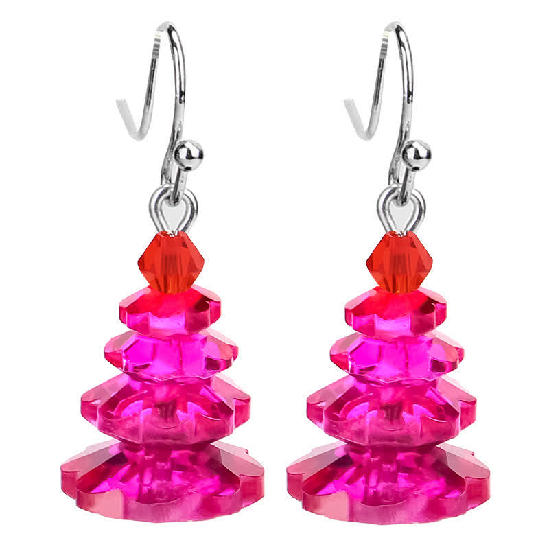 KarmaRipple's Various Crystals Christmas Tree Amethyst Peace Balancing Drop Earrings p28