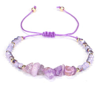 Bracelet tricoté purifiant en améthyste de KarmaRipple