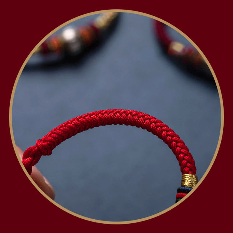 KarmaRipple's 925 Sterling Silver Tibet Handmade Om Mani Padme Hum Fortune Protection King Kong Weave Woven Bracelet p17