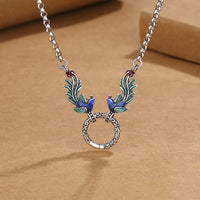 Collier pendentif de protection de la fortune en forme de fleur de lotus Phoenix de KarmaRipple