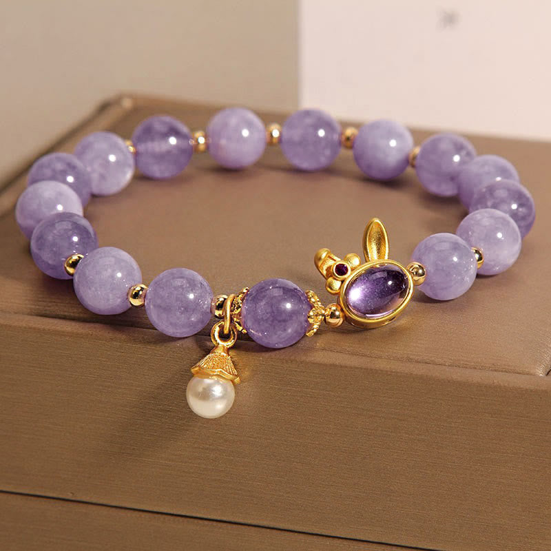 KarmaRipple's Authentic Purple Jade Rabbit Happiness Bracelet p8