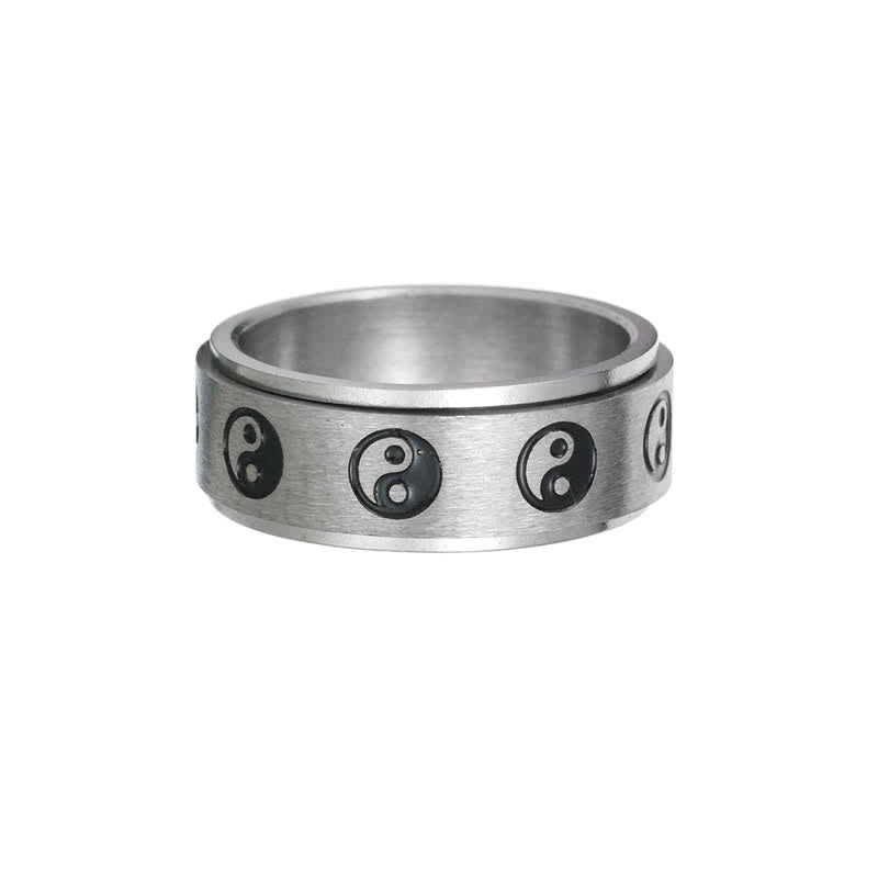 KarmaRipple's Yin Yang Titanium Steel Balance Rotatable Ring p17