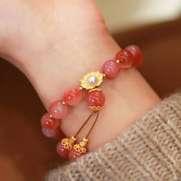 Bracelet d'illumination en argent sterling 925 et agate Yanyuan de KarmaRipple